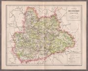 Антикварная карта Пензенской губернии, конец XIX века.
