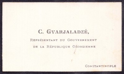 Визитная карточка Константина Гварджаладзе.