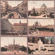 Австрия, Вена. Лот из 6 антикварных открыток.