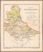 Карта Киевской губернии, конца XIX века.