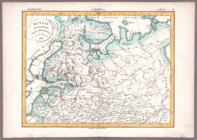 Карта северо-западной части Европейской России, 1828 год.
