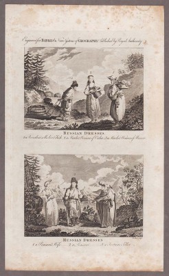 Мода. Русские наряды, 1780-е года.