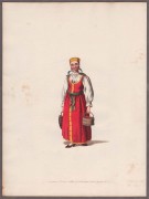 Костюмы народов России. Валдай, валдайская девушка, 1803 год.