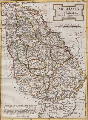 Молдавия и Бессарабия. Карта Молдовы, 1790 год.