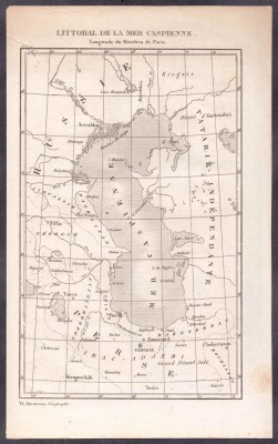 Карта Каспийского моря и прилегающих стран.