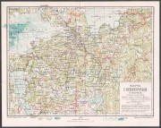 Антикварная карта Санкт-Петербургской губернии.