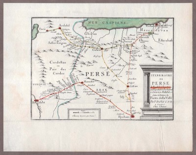 Карта Персии (Ирана), 1677 год.