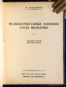Бобрышев. Мелкобуржуазные влияния среди молодежи, 1928 год.