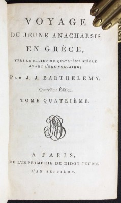 Бартелеми. Путешествие младшего Анахарсиса по Греции, 1799 год.