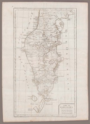 Дальний Восток. Карта Камчатки, 1770-х годов.
