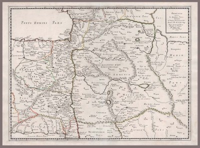Карта Армении, 1653 год.