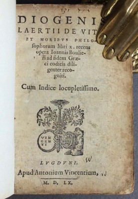 О жизни, учениях и изречениях знаменитых философов, 1560/1561 год.