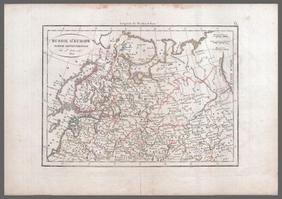 Карта Российской империи, 1824 год.