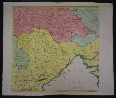 Карта Причерноморья: Российская Империя, Польша, Украина, Молдавия [1769] год.