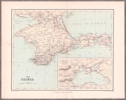Старинная карта Крыма и Чёрного моря.