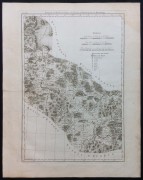 Карта дороги Москва - Санкт Петербург, 1768 год.