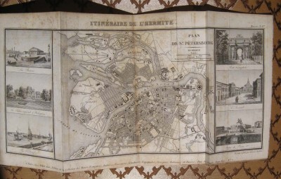 "Нравы в России в начале XIX века", 1829 год. Карта Санкт-Петербурга.