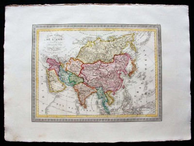 Антикварная карта Азии [Россия без Владивостока и Сахалина], 1825 год.