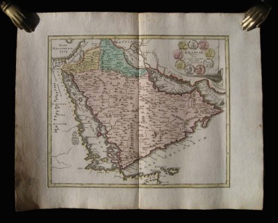 Карта ОАЭ, Кувейт, Катар, Саудовская Аравия, 1720 год.
