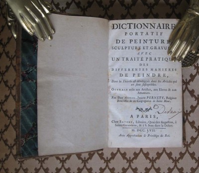 Словарь художника, скульптора и гравёра, 1757 год.