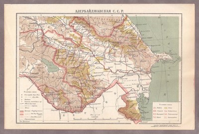 Антикварная карта Азербайджана.