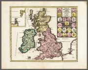 Карта Великобритании, 1720-е годы.