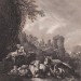 Пастушка. Отдых на древних руинах, середина XIX века. 
