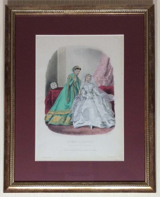  Французская мода. Свадебный наряд, 1867 год.