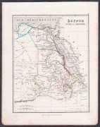 Антикварная карта Египта, Абиссинии и Нубии [Судана, Ливии и Бенгази]. Гравюра 1830-х годов.