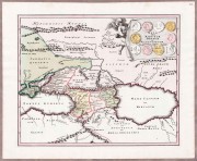 Карта Юга России, Грузии, Азербайджана и Северного Кавказа, 1720 год.