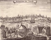 Астрахань. Вид на город в древности, 1647 год.
