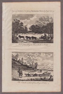 Россия. Камчатка. Зима. Сани, 1780-е года.