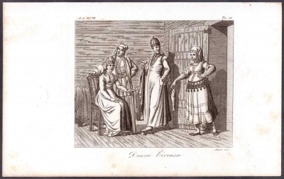 Костюмы народов России. Черкески, 1820-е годы.