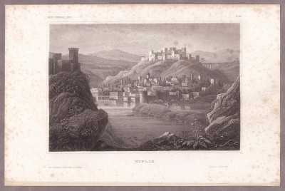 Грузия. Тбилиси / Тифлис. Гравюра 1850-х годов.