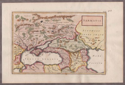 Сарматия. Карта юга России и Кавказа, XVIII век.