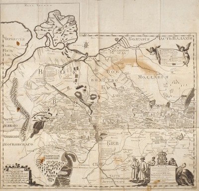 Карта Малороссии под Польским владением, 1829 год.
