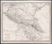 Карта Юга России, Северного Кавказа и Закавказья, 1835 год.