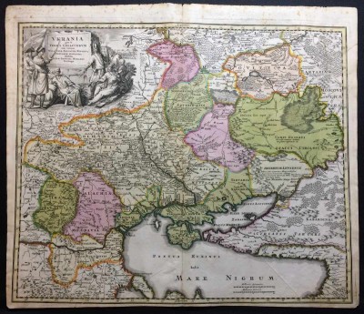 Антикварная карта: Украина - Земля Казацкая, [1716] год.