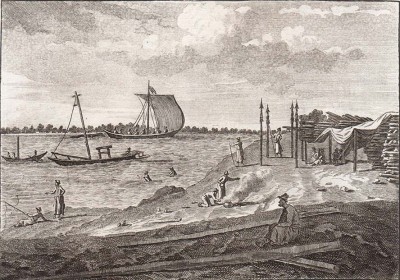 Порт на Волге близ Астрахани, 1720-е года.