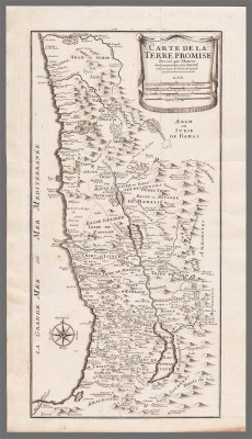 Карта Израиля, Земли Обетованной, 1722 год.