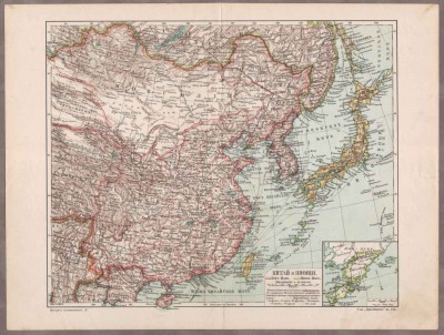 Карта Китая и Японии.