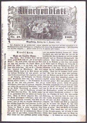 Немецкий журнал со статьёй о Москве, 1866 год.