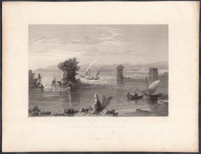 Остатки порта Тир, 1837 год.