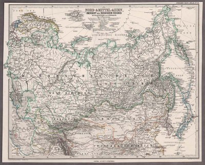 Карта Российской Империи, 1870-е года.
