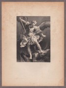 Гвидо Рени. Архангел Михаил, гравюра 1870-х годов.