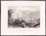 Сергиев Посад, Троице-Сергиева лавра. Гравюра 1840-х годов.