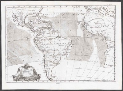 Карта Латинской Америки и западной Африки.