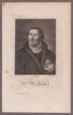 Портрет, Мартин Лютер, середина XIX века.