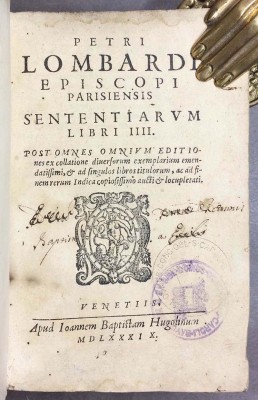 Пётр Ломбардский. Четыре книги сентенций, 1589 год.