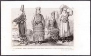 Костюмы народов России: Черемисы (марийцы), мордовки и чувашки.